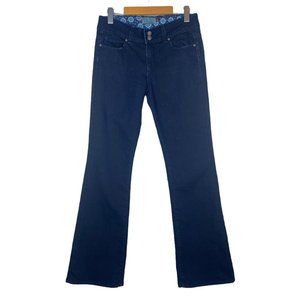 Paige Women's Hidden Hills Blue Dark Wash High Rise Bootcut Denim Jeans US 28